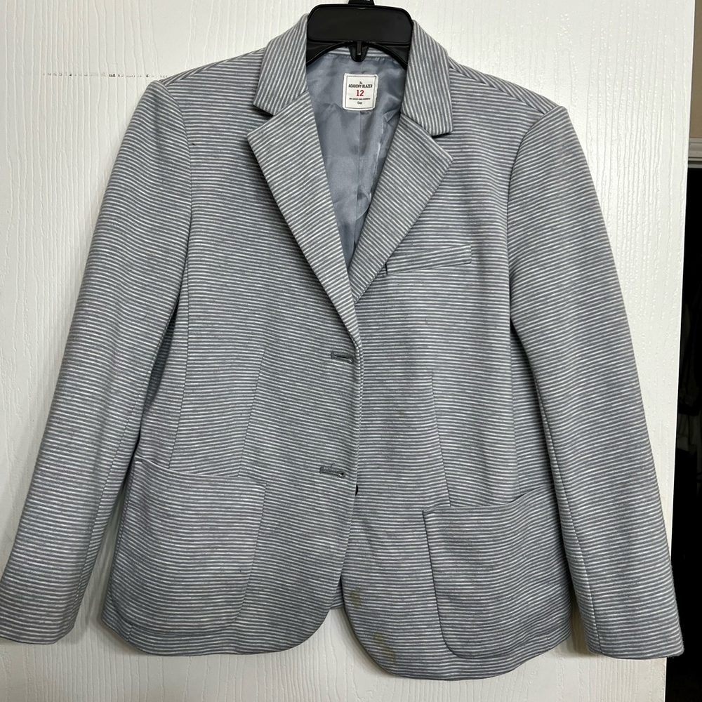 GAP Light Blue Striped Academy Blazer Size 12 - Used